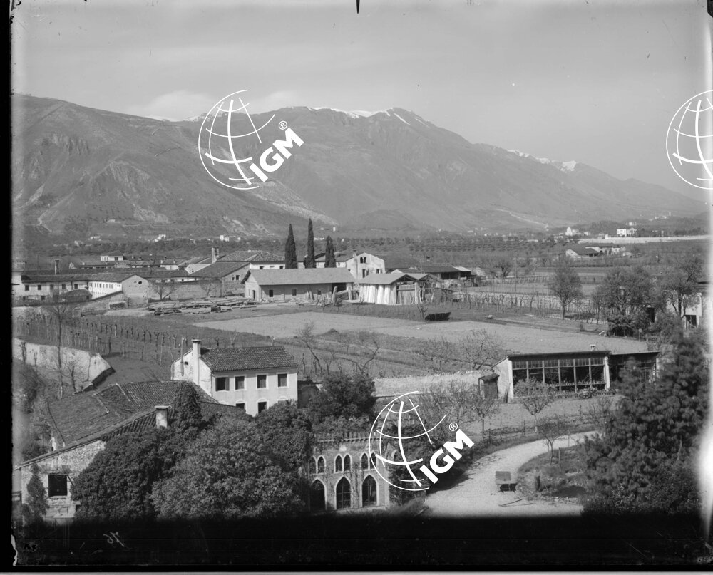 Veduta panoramica fiume Brenta Pove visto da Bassano - LN00006983