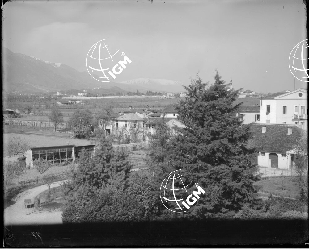 Veduta panoramica fiume Brenta Pove visto da Bassano - LN00006984
