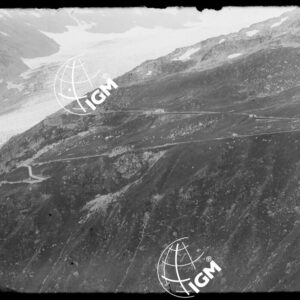 Difesa del Furka - Forte del Furka e ghiacciaio del Rodano vista  da  E. e da S.S.E. - LN00009418