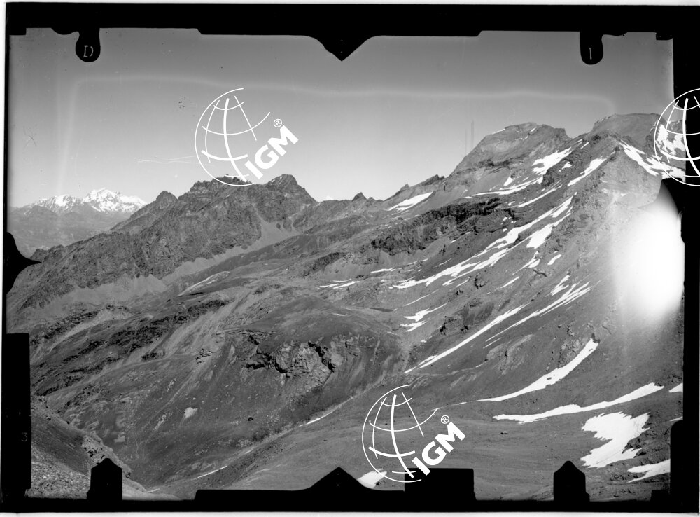 Val di Rhemes panorama Becca Tremeleina Invergnan - località presa Punta Paletta (staz.III) Punta Basci (staz. IV) - LN00010905