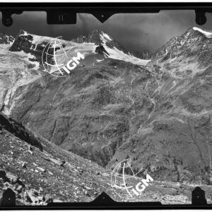 Valnontey - panorama da Gran Paradiso fino al Ghiacciaio Gran Val  località di presa ad Est di Le Money sulla morena del Ghiacciaio Paté - LN00010999