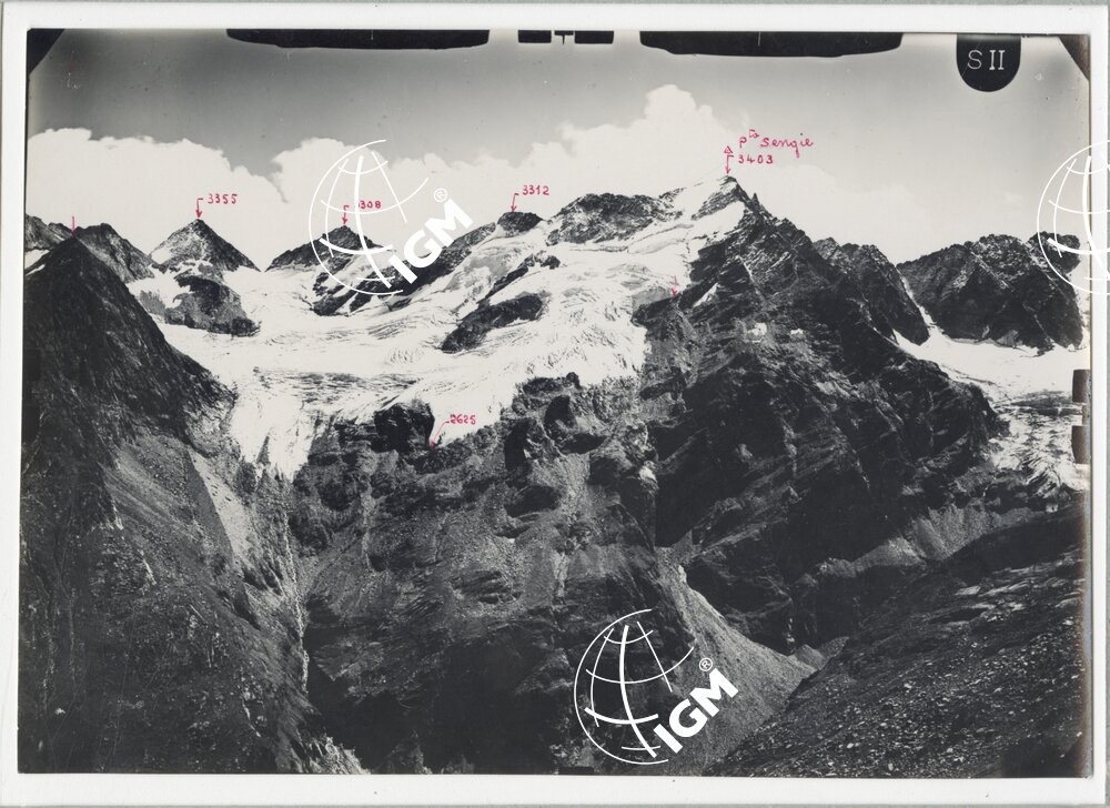 Rilievi al Gran Paradiso - Valle di Valeille - panorama da Gr. Arolla Mondeso di Forzo a Punta Sengie- località di presa Pendici Valmiana - FT00002159
