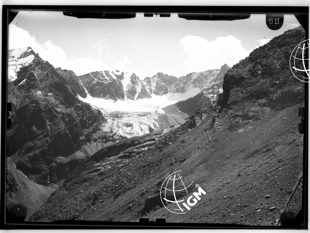 Rilievi al Gran Paradiso - Valle di Valeille - panorama da Gr. Arolla Mondeso di Forzo a Punta Sengie- località di presa Pendici Valmiana - LN00011072