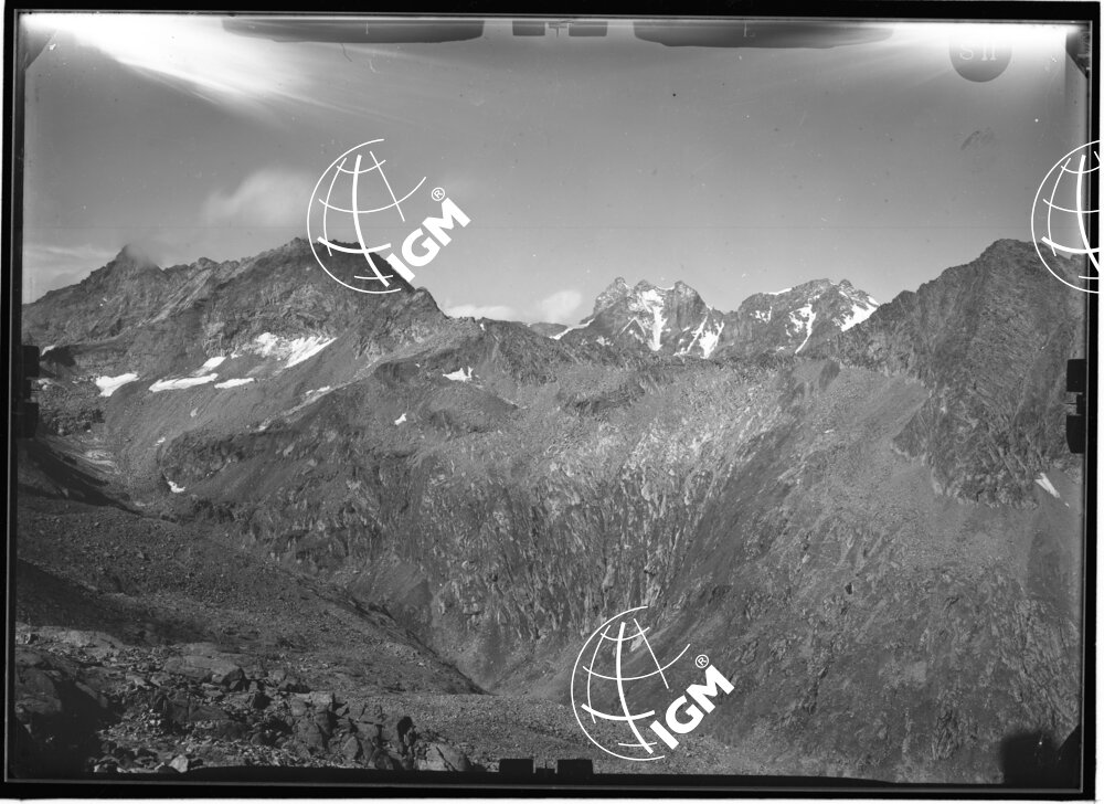 Rilievi al Gran Paradiso - Valle di Bardoney - panorama da Gr. Arolla a P.ta della Casera - località di presa Acque Rosse - LN00011090