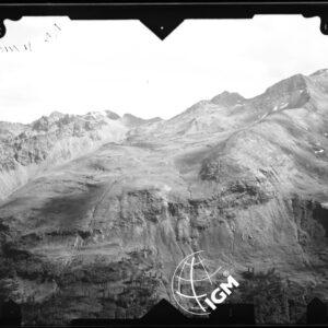 Valle di Champorcher - stazione 1 - 1^ - panorama dal Colle Larisse alle Rose Bianche  - località di presa presso Est di Bec Raty Ovest Lago Giaset - LN00011827