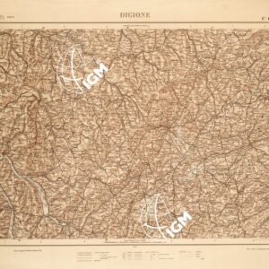 CARTA COROGRAFICA DEL REGNO D'ITALIA E DELLE REGIONI ADIACENTI EDIZIONE 1935-1937 FOGLIO 1 DIGIONE