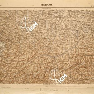 CARTA COROGRAFICA DEL REGNO D'ITALIA E DELLE REGIONI ADIACENTI EDIZIONE 1935-1937 FOGLIO 3 MERANO