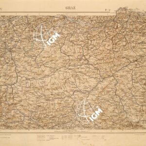 CARTA COROGRAFICA DEL REGNO D'ITALIA E DELLE REGIONI ADIACENTI EDIZIONE 1935-1937 FOGLIO 4 GRAZ