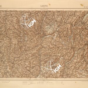 CARTA COROGRAFICA DEL REGNO D'ITALIA E DELLE REGIONI ADIACENTI EDIZIONE 1935-1937 FOGLIO 6 LIONE
