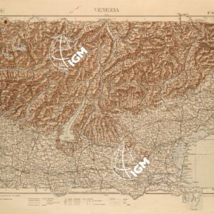 CARTA COROGRAFICA DEL REGNO D'ITALIA E DELLE REGIONI ADIACENTI EDIZIONE 1935-1937 FOGLIO 8 VENEZIA