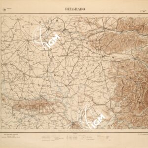 CARTA COROGRAFICA DEL REGNO D'ITALIA E DELLE REGIONI ADIACENTI EDIZIONE 1935-1937 FOGLIO 10 BIS BELGRADO