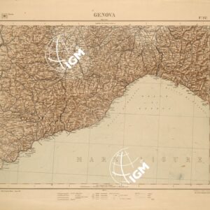 CARTA COROGRAFICA DEL REGNO D'ITALIA E DELLE REGIONI ADIACENTI EDIZIONE 1935-1937 FOGLIO 12 GENOVA
