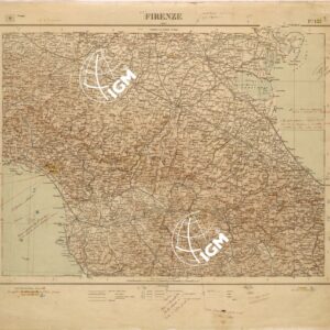 CARTA COROGRAFICA DEL REGNO D'ITALIA E DELLE REGIONI ADIACENTI EDIZIONE 1935-1937 FOGLIO 13 FIRENZE