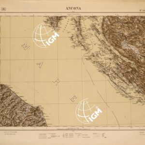 CARTA COROGRAFICA DEL REGNO D'ITALIA E DELLE REGIONI ADIACENTI EDIZIONE 1935-1937 FOGLIO 14 ANCONA