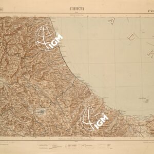 CARTA COROGRAFICA DEL REGNO D'ITALIA E DELLE REGIONI ADIACENTI EDIZIONE 1935-1937 FOGLIO 19 CHIETI