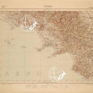 CARTA COROGRAFICA DEL REGNO D'ITALIA E DELLE REGIONI ADIACENTI EDIZIONE 1935-1937 FOGLIO 24 NAPOLI