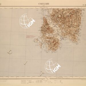 CARTA COROGRAFICA DEL REGNO D'ITALIA E DELLE REGIONI ADIACENTI EDIZIONE 1935-1937 FOGLIO 27 CAGLIARI