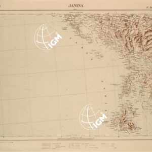 CARTA COROGRAFICA DEL REGNO D'ITALIA E DELLE REGIONI ADIACENTI EDIZIONE 1935-1937 FOGLIO 30 BIS JANINA