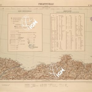CARTA COROGRAFICA DEL REGNO D'ITALIA E DELLE REGIONI ADIACENTI EDIZIONE 1935-1937 FOGLIO 31 PHILIPPEVILLE