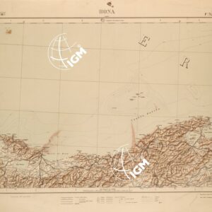 CARTA COROGRAFICA DEL REGNO D'ITALIA E DELLE REGIONI ADIACENTI EDIZIONE 1935-1937 FOGLIO 32 BONA