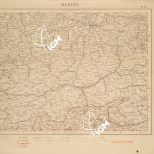 CARTA COROGRAFICA D'ITALIA FOGLIO 3 MERANO