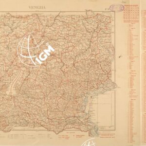 CARTA COROGRAFICA D'ITALIA FOGLIO 8 VENEZIA