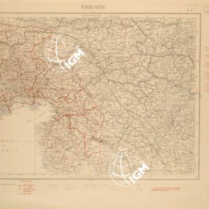 CARTA COROGRAFICA D'ITALIA FOGLIO 9 TRIESTE