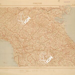 CARTA COROGRAFICA D'ITALIA FOGLIO 13 FIRENZE
