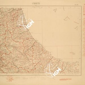 CARTA COROGRAFICA D'ITALIA FOGLIO 19 CHIETI