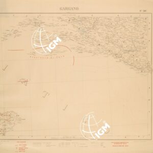 CARTA COROGRAFICA D'ITALIA FOGLIO 20 GARGANO