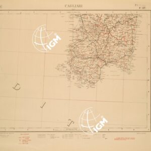 CARTA COROGRAFICA D'ITALIA FOGLIO 27 CAGLIARI