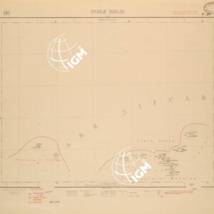 CARTA COROGRAFICA D'ITALIA FOGLIO 29 ISOLE EOLIE