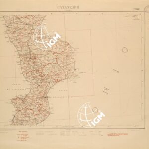 CARTA COROGRAFICA D'ITALIA FOGLIO 30 CATANZARO