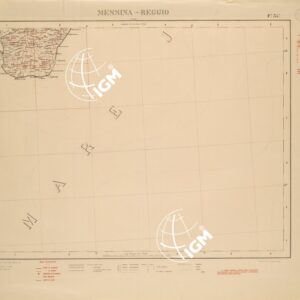 CARTA COROGRAFICA D'ITALIA FOGLIO 35 MESSINA REGGIO