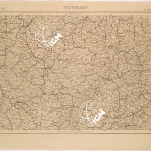 CARTA COROGRAFICA DEL REGNO D'ITALIA E DELLE REGIONI ADIACENTI FOGLIO 2 STUTTGART