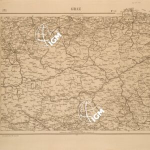 CARTA COROGRAFICA DEL REGNO D'ITALIA E DELLE REGIONI ADIACENTI FOGLIO 4 GRAZ