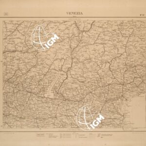 CARTA COROGRAFICA DEL REGNO D'ITALIA E DELLE REGIONI ADIACENTI FOGLIO 8 VENEZIA