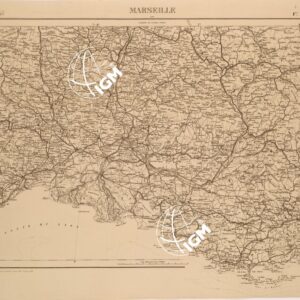 CARTA COROGRAFICA DEL REGNO D'ITALIA E DELLE REGIONI ADIACENTI FOGLIO 11 MARSEILLE