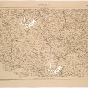 CARTA COROGRAFICA DEL REGNO D'ITALIA E DELLE REGIONI ADIACENTI FOGLIO 15 SARAJEVO