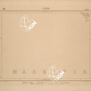 CARTA COROGRAFICA DEL REGNO D'ITALIA E DELLE REGIONI ADIACENTI FOGLIO 23 ANZIO