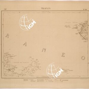 CARTA COROGRAFICA DEL REGNO D'ITALIA E DELLE REGIONI ADIACENTI FOGLIO 33 TRAPANI