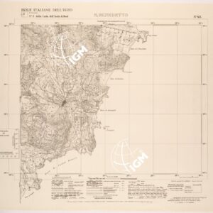 ISOLE ITALIANE DELL'EGEO AL 25.000 - ISOLA DI RODI - FOGLIO 3 IV SE - S.BENEDETTO