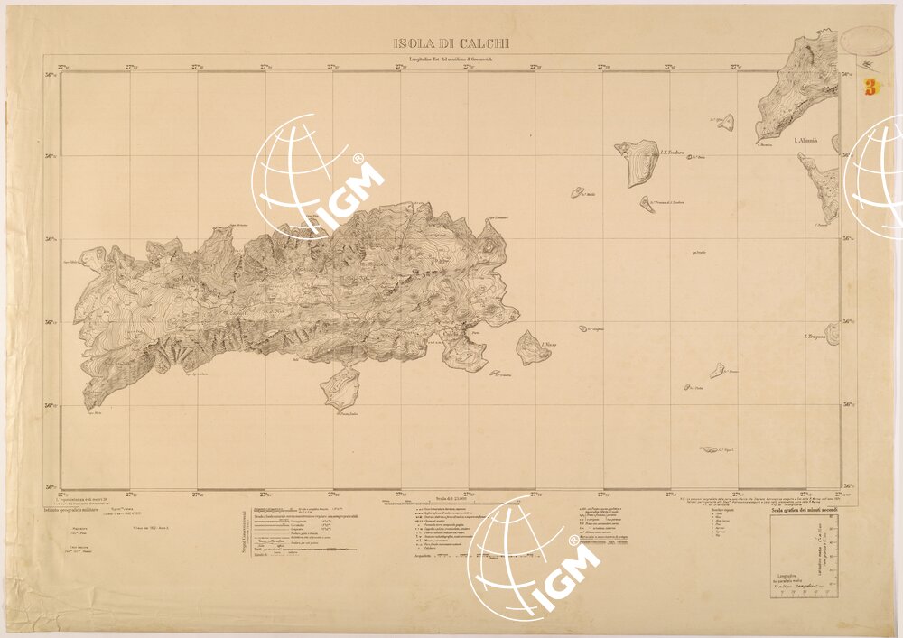 ISOLE ITALIANE DELL'EGEO AL 25.000 - ISOLA DI CALCHI