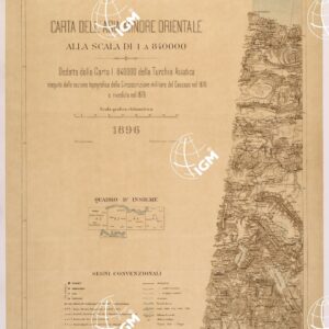 CARTA DELL'ASIA MINORE ORIENTALE - FOGLIO A2