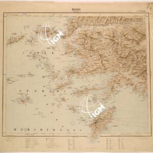 CARTA COROGRAFICA DELL' ASIA MINORE - FOGLIO XXXIII - RODI