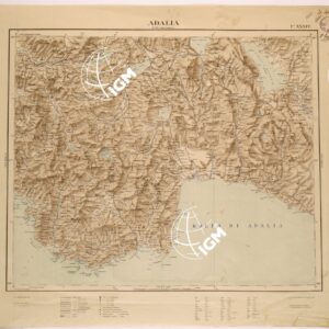 CARTA COROGRAFICA DELL' ASIA MINORE - FOGLIO XXXIV - ADALIA