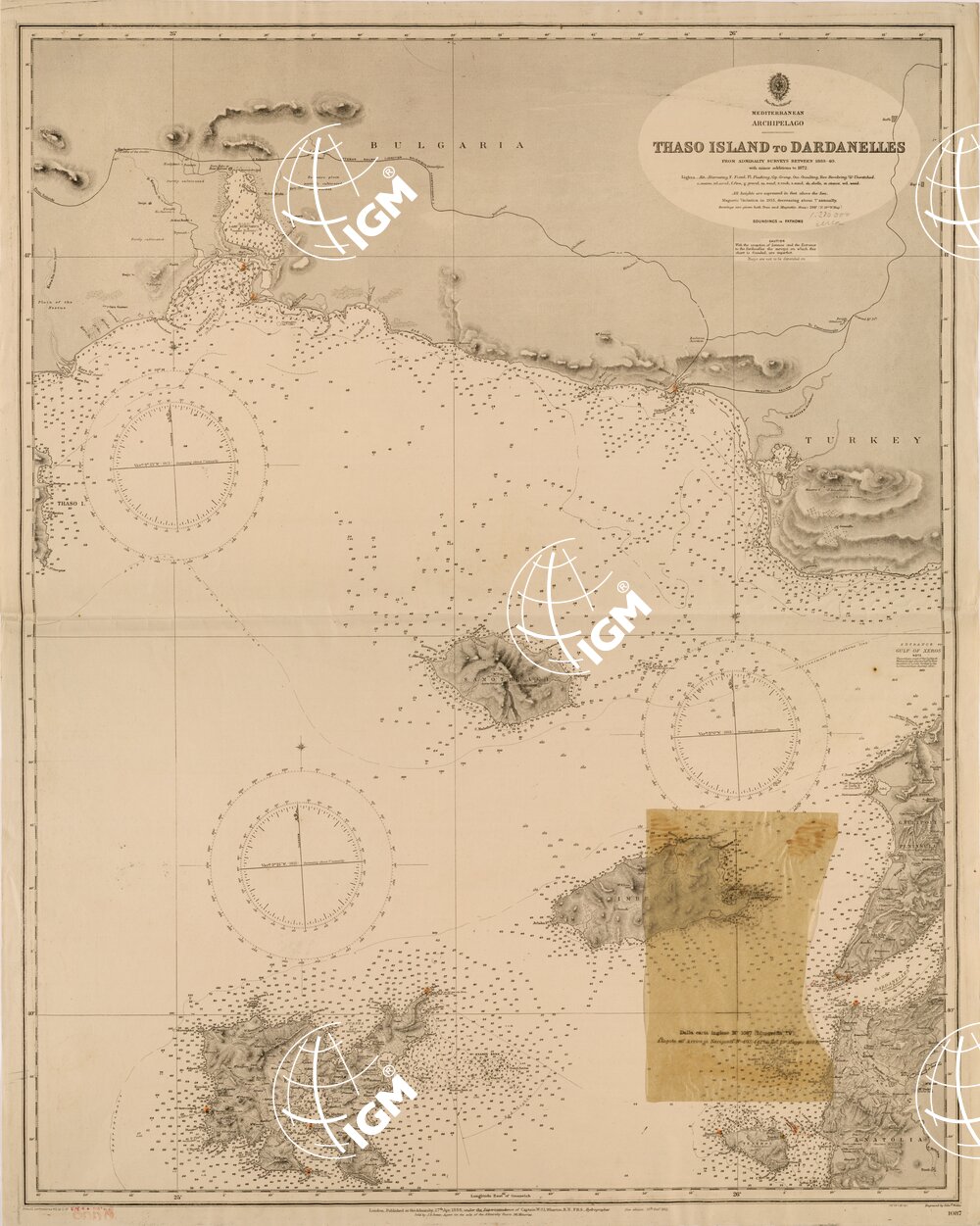 AMMIRAGLIATO INGLESE - THASO ISLAND TO DARDANELLES