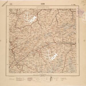 CARTA DEL REGNO D'ITALIA AL 200.000 - FOGLIO VIII - SION