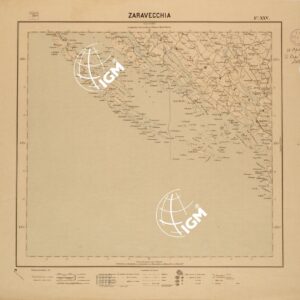 CARTA DEL REGNO D'ITALIA AL 200.000 - FOGLIO XXV - ZARAVECCHIA