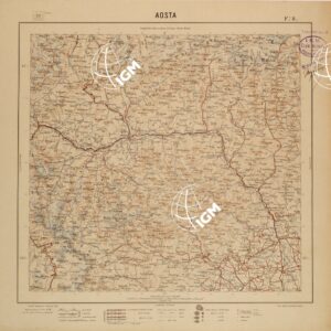 CARTA DEL REGNO D'ITALIA AL 200.000 - FOGLIO 08 - AOSTA